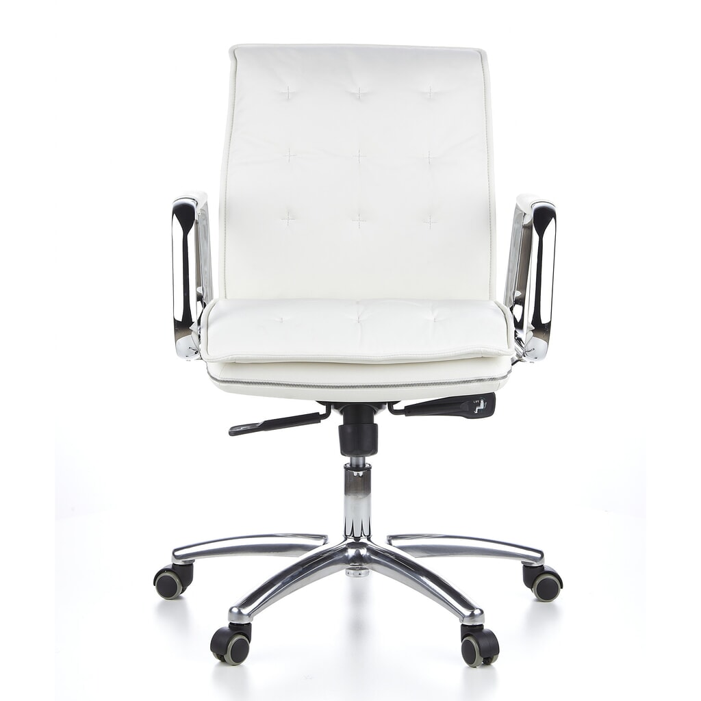 Siège de bureau / fauteuil de direction hjh OFFICE VILLA 10 cuir, blanc crème Illustration du produit: Siège de bureau / fauteuil de direction hjh OFFICE VILLA 10 cuir, blanc crème