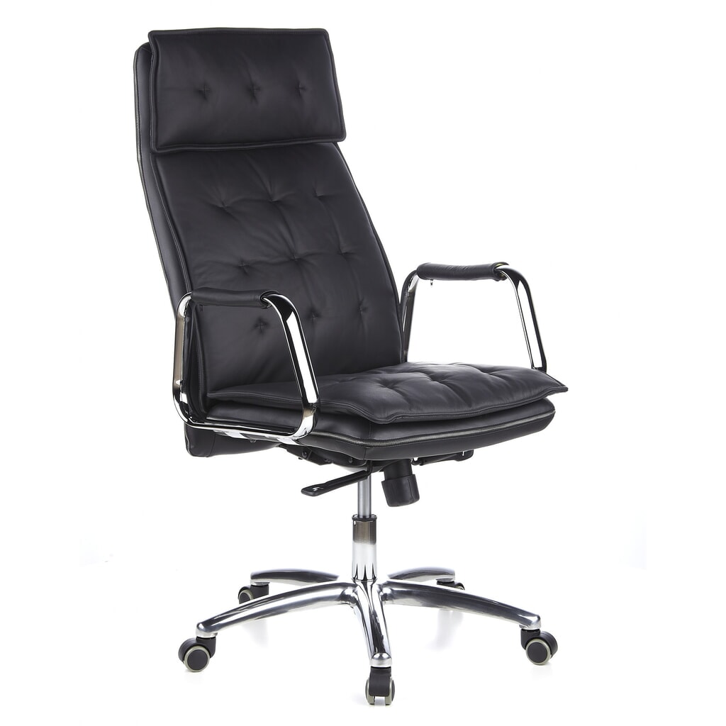 Siège de bureau / fauteuil de direction hjh OFFICE VILLA 20 cuir, noir N° de l'image du produit 4 : Siège de bureau / fauteuil de direction hjh OFFICE VILLA 20 cuir, noir