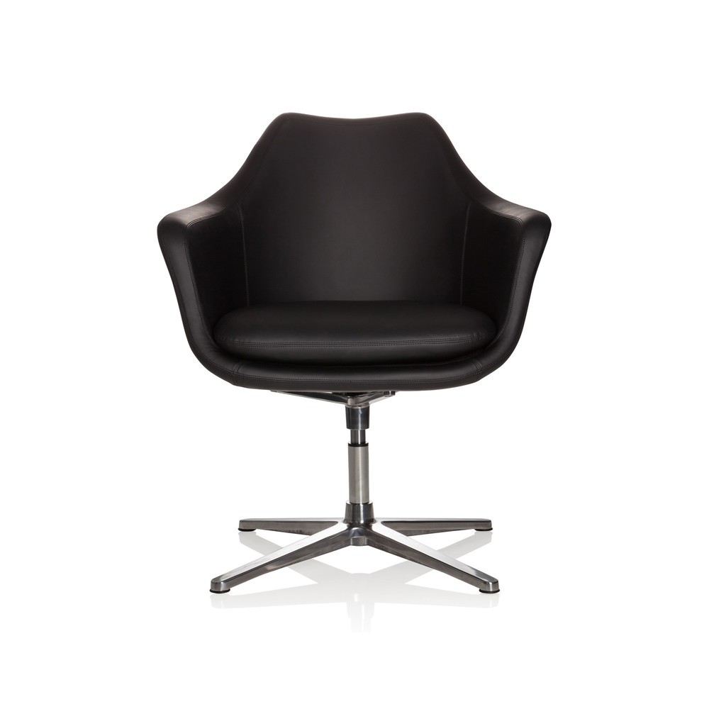 Numéro de l'image du produit 1: Siège de bureau / fauteuil lounge hjh OFFICE Artemia similicuir, noir