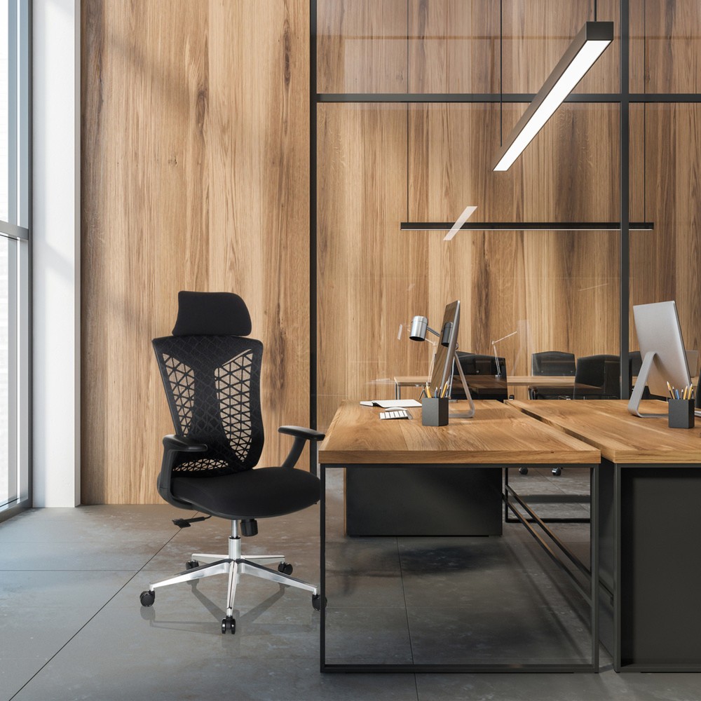 Numéro de l'image du produit 6: Chaise de bureau / chaise pivotante hjh OFFICE FALEO B maille / tissu, noir
