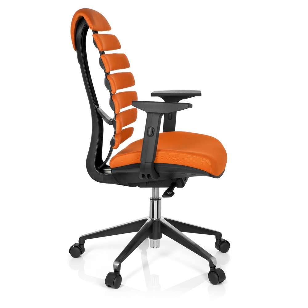 Numéro de l'image du produit 3: Siège de bureau / siège pivotant hjh OFFICE ERGO LINE II tissu, orange