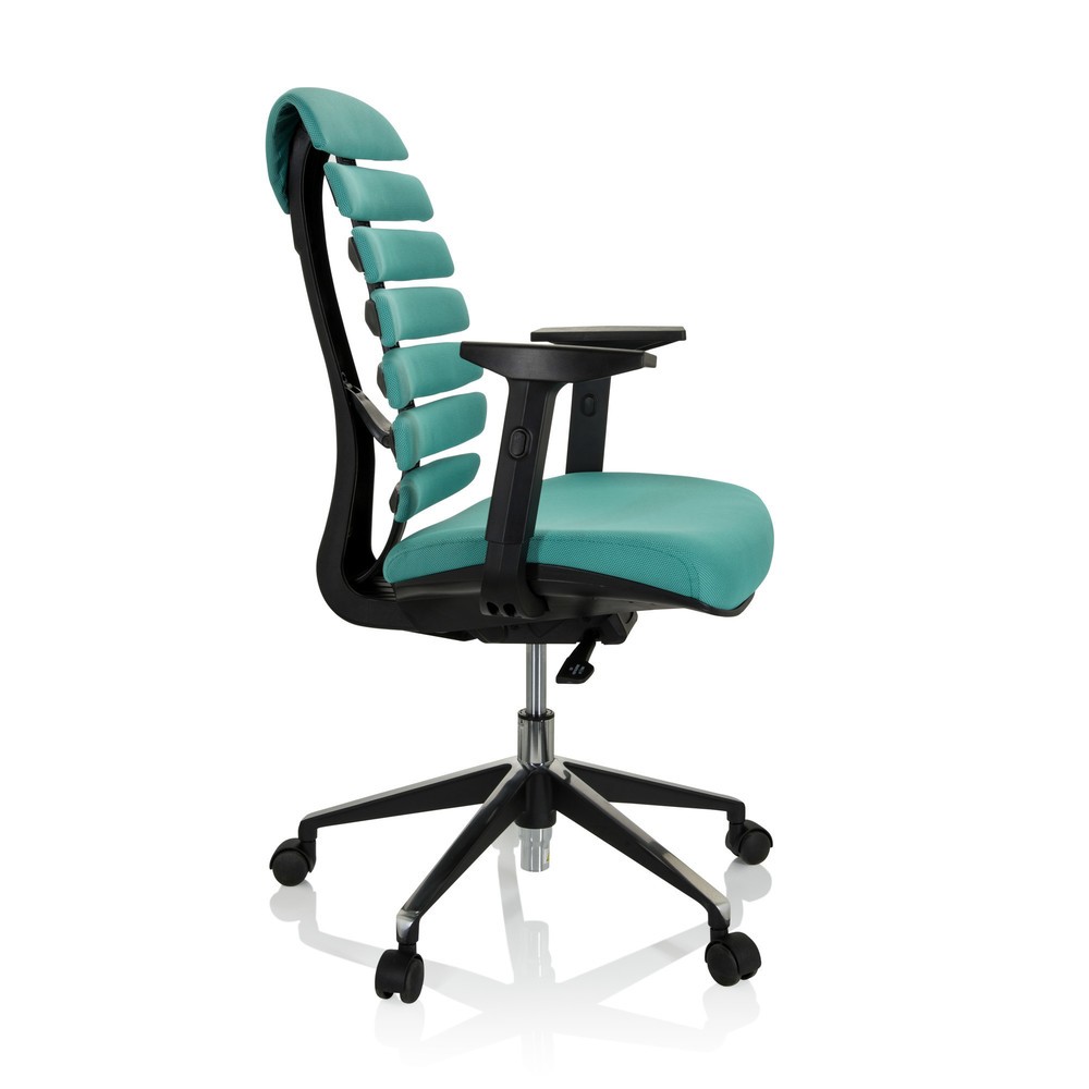 Numéro de l'image du produit 3: Siège de bureau / siège pivotant hjh OFFICE ERGO LINE II tissu, turquoise