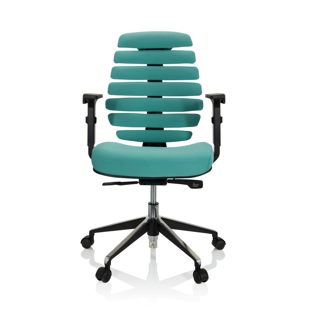 Numéro de l'image du produit 1: Siège de bureau / siège pivotant hjh OFFICE ERGO LINE II tissu, turquoise