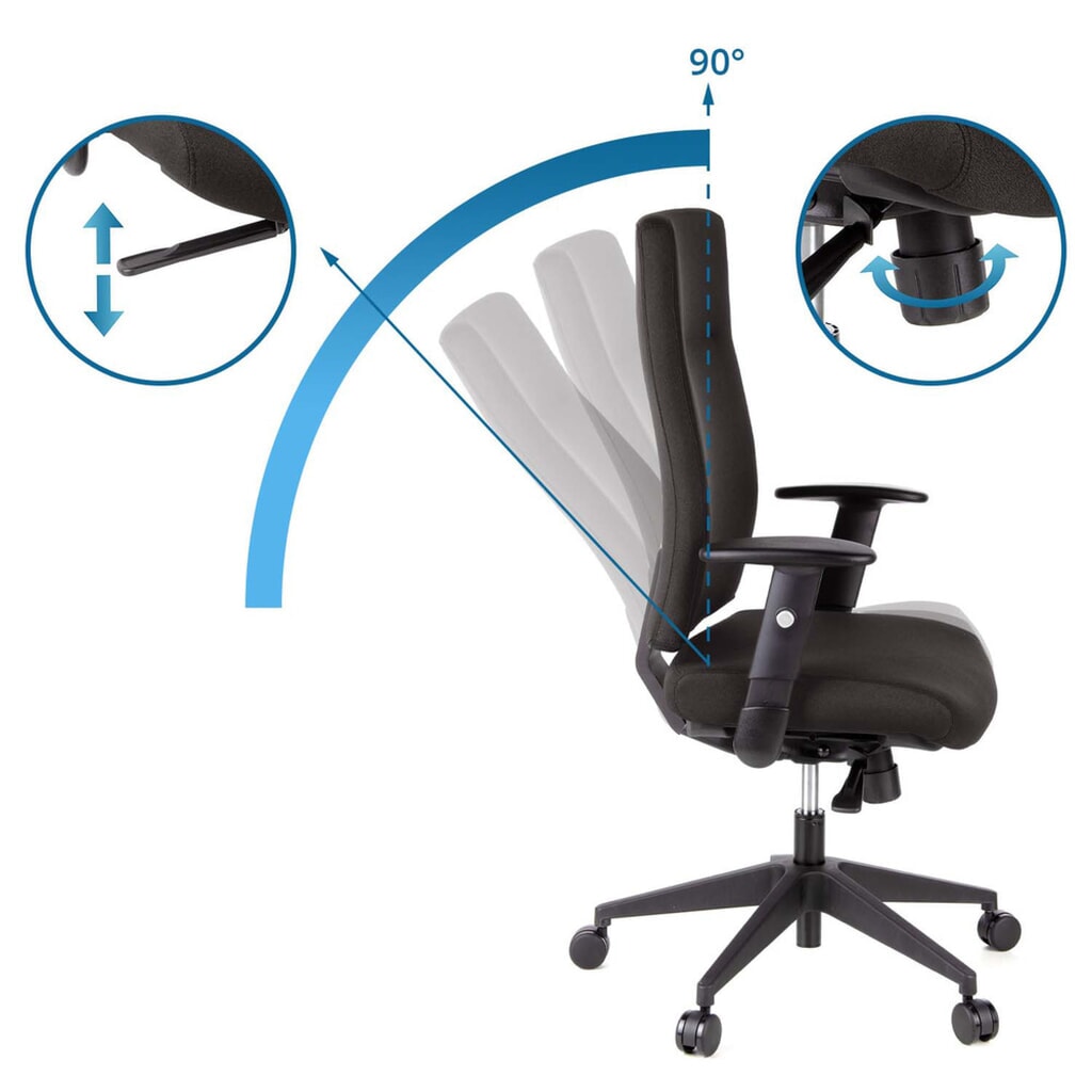 Siège de bureau / siège pivotant hjh OFFICE PRO TEC 300 tissu, noir N° de l'image du produit 12 : Siège de bureau / siège pivotant hjh OFFICE PRO TEC 300 tissu, noir