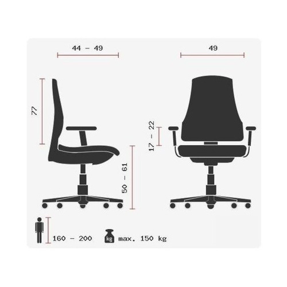 Numéro de l'image du produit 10: Siège de bureau / siège pivotant hjh OFFICE PRO-TEC XXL tissu, bleu