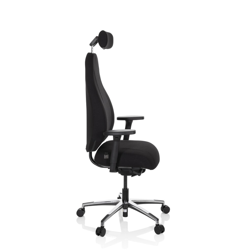 N° de l'image du produit 4 : Siège de bureau / siège pivotant hjh OFFICE RESISTIO tissu, noir