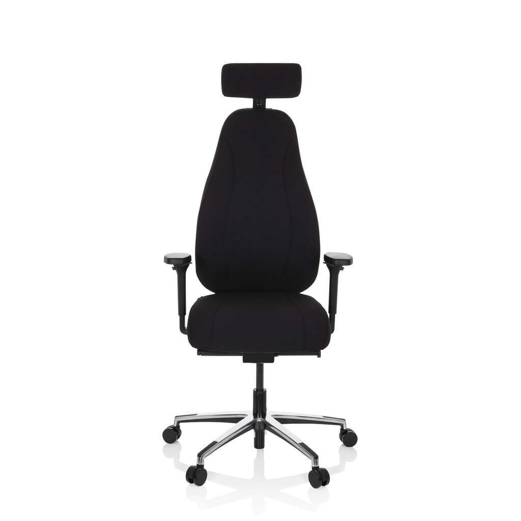 N° de l'image du produit 1 : Siège de bureau / siège pivotant hjh OFFICE RESISTIO tissu, noir