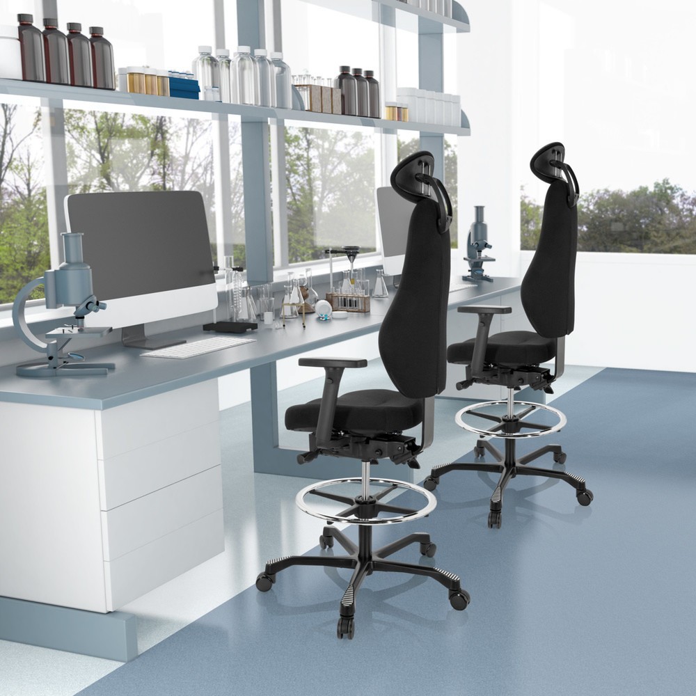 Numéro de l'image du produit 4: Siège de travail / siège de comptoir hjh OFFICE RESISTIO WORK tissu, noir