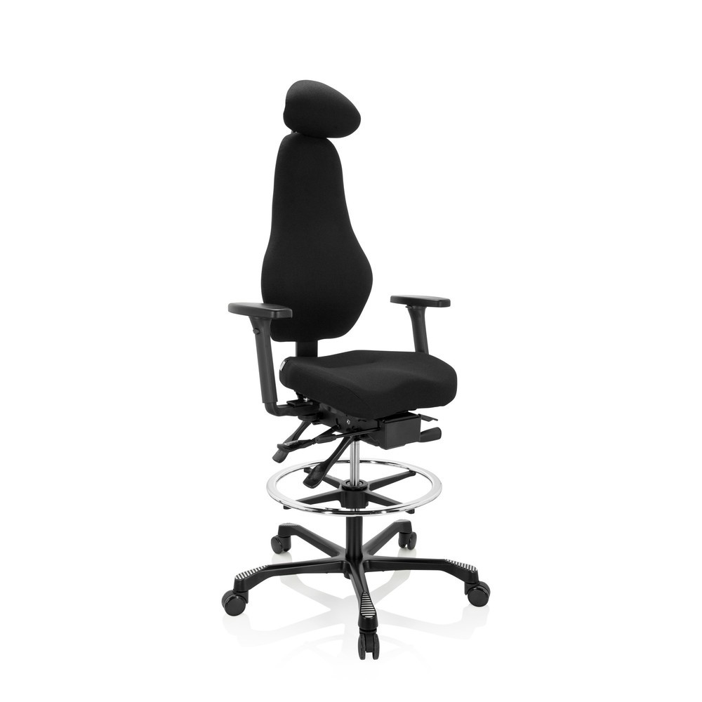 Numéro de l'image du produit 6: Siège de travail / siège de comptoir hjh OFFICE RESISTIO WORK tissu, noir