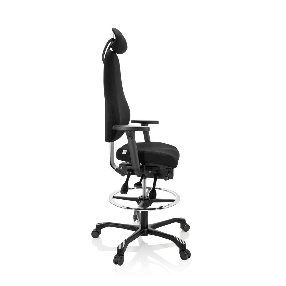Numéro de l'image du produit 7: Siège de travail / siège de comptoir hjh OFFICE RESISTIO WORK tissu, noir