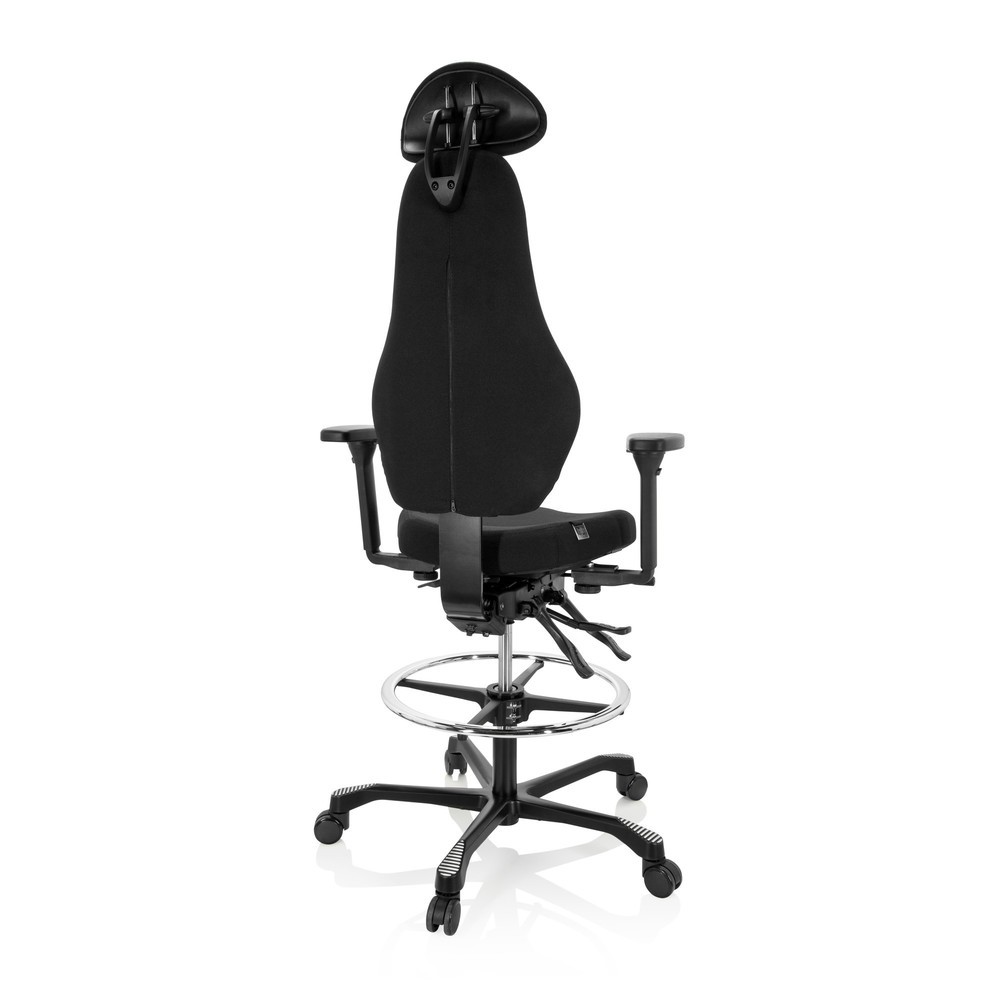 Numéro de l'image du produit 9: Siège de travail / siège de comptoir hjh OFFICE RESISTIO WORK tissu, noir