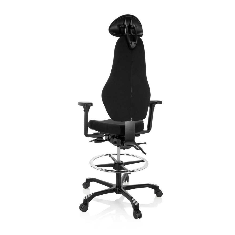Numéro de l'image du produit 10: Siège de travail / siège de comptoir hjh OFFICE RESISTIO WORK tissu, noir