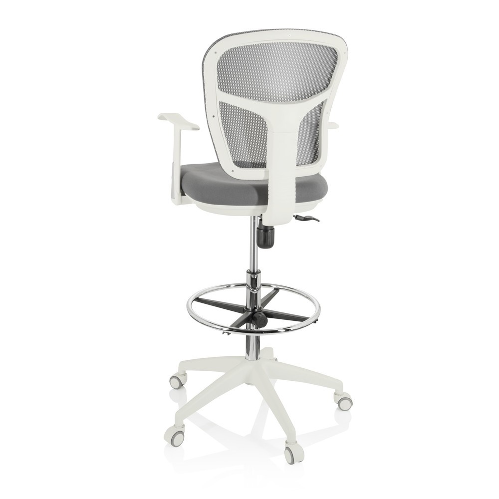 Numéro de l'image du produit 10: Chaise de travail / siège de comptoir hjh OFFICE TOP WORK 108 W maille / tissu, gris
