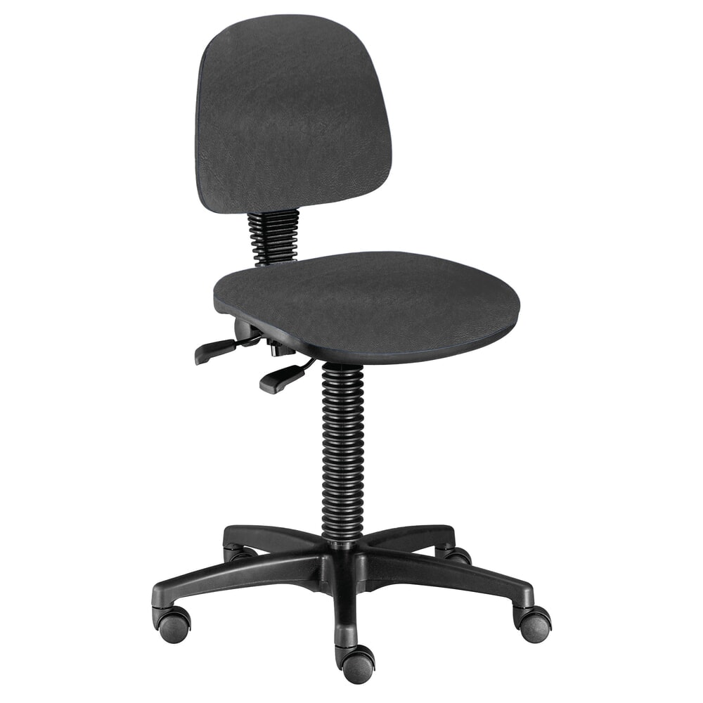 Numéro de l'image du produit 1: Siège de travail pivotant BM Industrie, similicuir, hauteur d’assise 480-650 mm, roulettes, gris