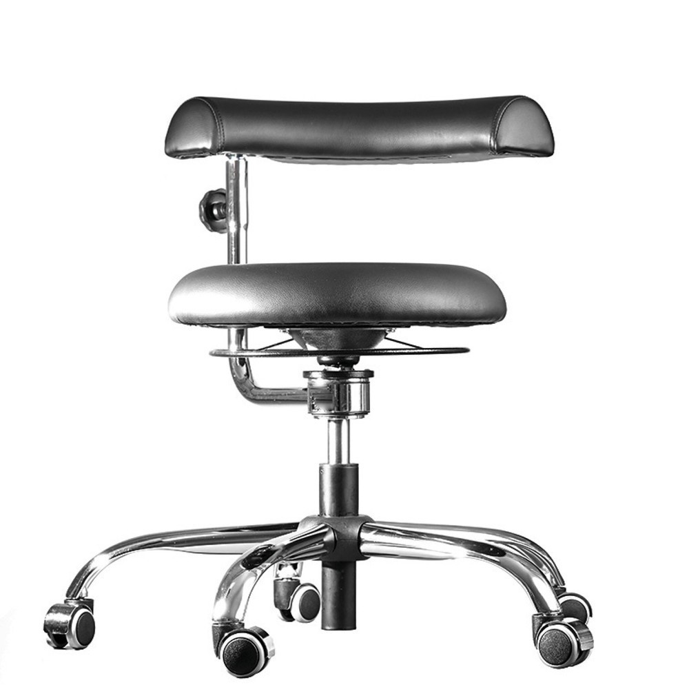 Numéro de l'image du produit 3: Siège de travail pivotant, tabouret Comfort, assise similicuir ronde, hauteur d'assise 425 à 500 mm, roulettes