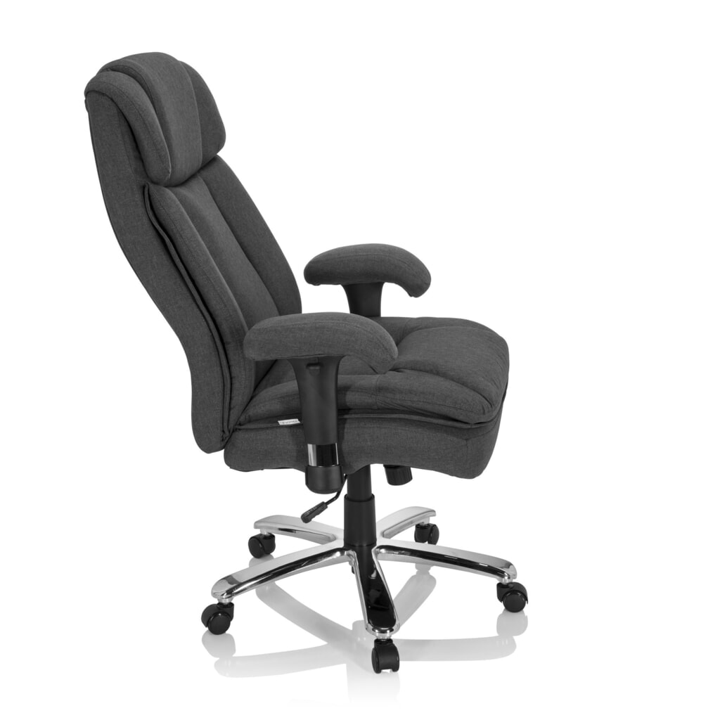Siège pour personne forte / siège de bureau hjh OFFICE BUILDER XXL I tissu, gris foncé N° de l'image du produit 4 : Siège pour personne forte / siège de bureau hjh OFFICE BUILDER XXL I tissu, gris foncé