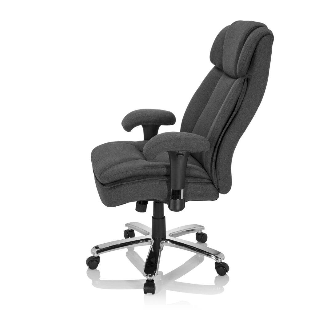 Siège pour personne forte / siège de bureau hjh OFFICE BUILDER XXL I tissu, gris foncé N° de l'image du produit 9 : Siège pour personne forte / siège de bureau hjh OFFICE BUILDER XXL I tissu, gris foncé