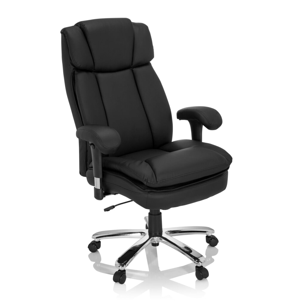 Siège pour personne forte / siège de bureau hjh OFFICE BUILDER XXL I PU similicuir, noir N° de l'image du produit 2 : Siège pour personne forte / siège de bureau hjh OFFICE BUILDER XXL I PU similicuir, noir