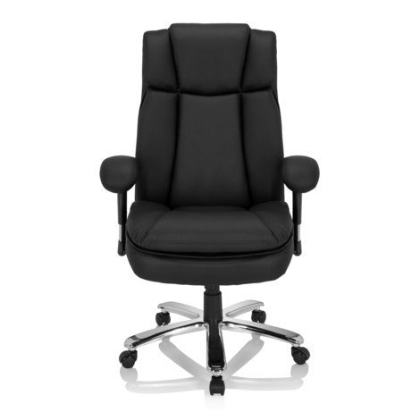 N° de l'image du produit 1 : Siège pour personne forte / siège de bureau hjh OFFICE BUILDER XXL I PU similicuir, noir