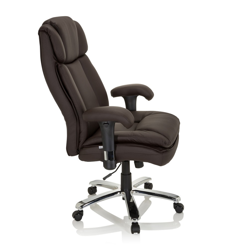 Numéro de l'image du produit 3: Siège pour personne forte / siège de bureau hjh OFFICE BUILDER XXL I PU similicuir, marron foncé