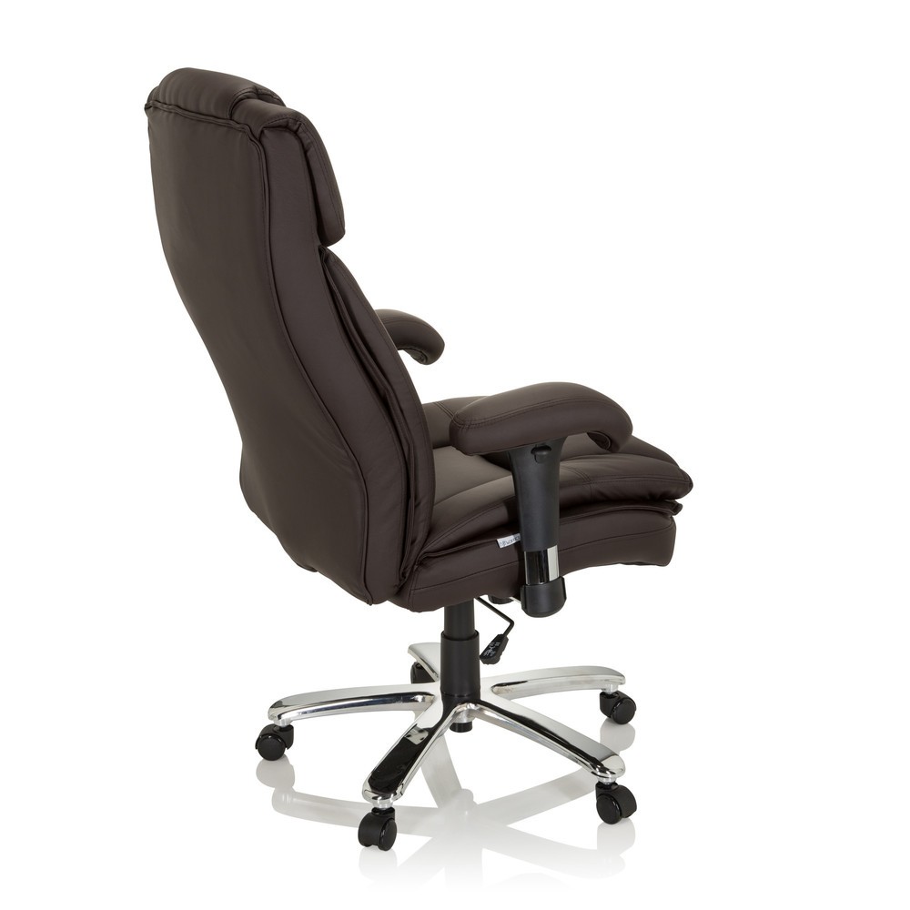 Numéro de l'image du produit 4: Siège pour personne forte / siège de bureau hjh OFFICE BUILDER XXL I PU similicuir, marron foncé