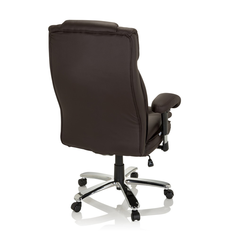 Numéro de l'image du produit 5: Siège pour personne forte / siège de bureau hjh OFFICE BUILDER XXL I PU similicuir, marron foncé