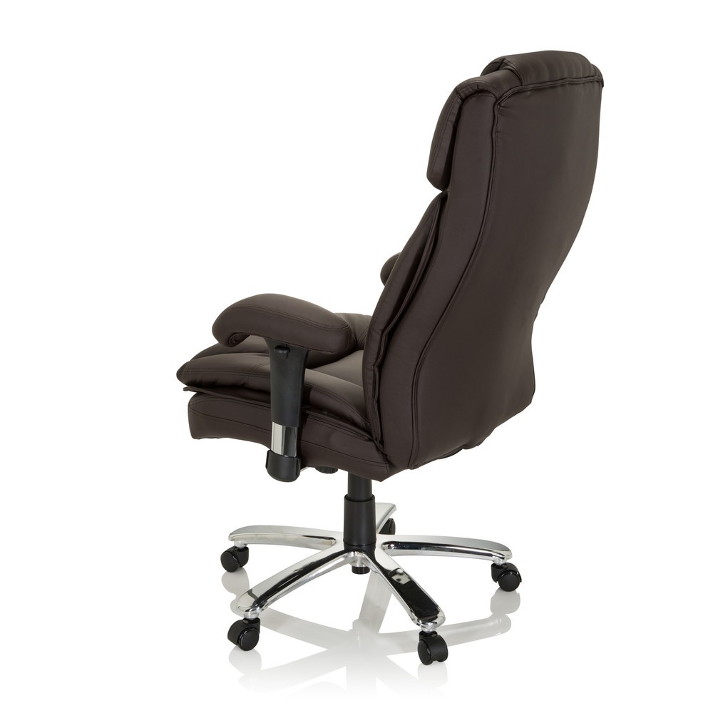 Numéro de l'image du produit 7: Siège pour personne forte / siège de bureau hjh OFFICE BUILDER XXL I PU similicuir, marron foncé