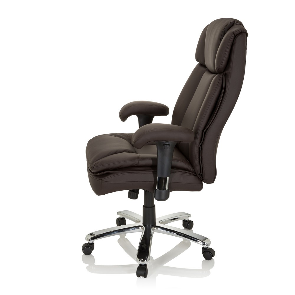 Numéro de l'image du produit 8: Siège pour personne forte / siège de bureau hjh OFFICE BUILDER XXL I PU similicuir, marron foncé