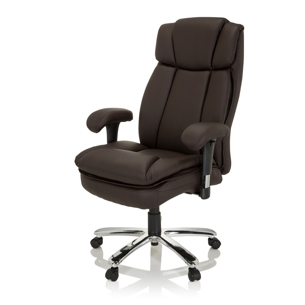 Numéro de l'image du produit 9: Siège pour personne forte / siège de bureau hjh OFFICE BUILDER XXL I PU similicuir, marron foncé