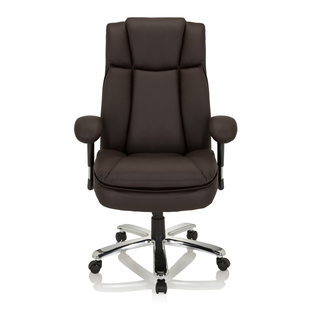 Illustration du produit: Siège pour personne forte / siège de bureau hjh OFFICE BUILDER XXL I PU similicuir, marron foncé