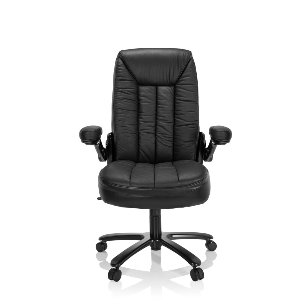 Siège pour personne forte / siège de bureau hjh OFFICE INSTRUCTOR III XXL cuir, noir Illustration du produit: Siège pour personne forte / siège de bureau hjh OFFICE INSTRUCTOR III XXL cuir, noir