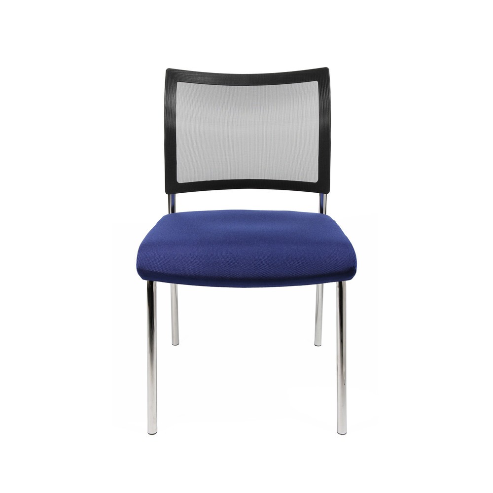 Numéro de l'image du produit 2: Siège visiteur Topstar® Classic avec dossier résille + piètement 4 pieds, bleu