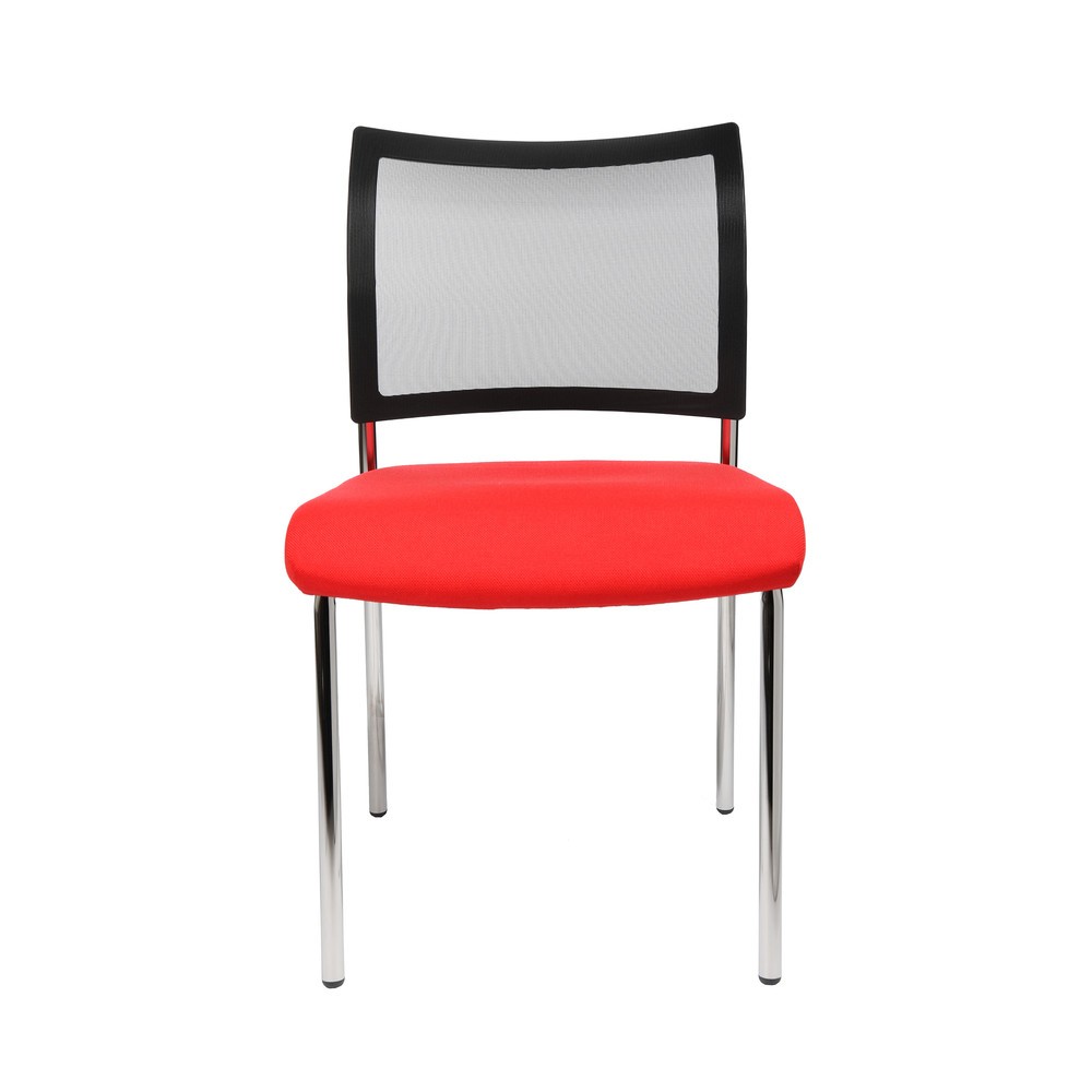 Numéro de l'image du produit 2: Siège visiteur Topstar® Classic avec dossier résille + piètement 4 pieds, rouge