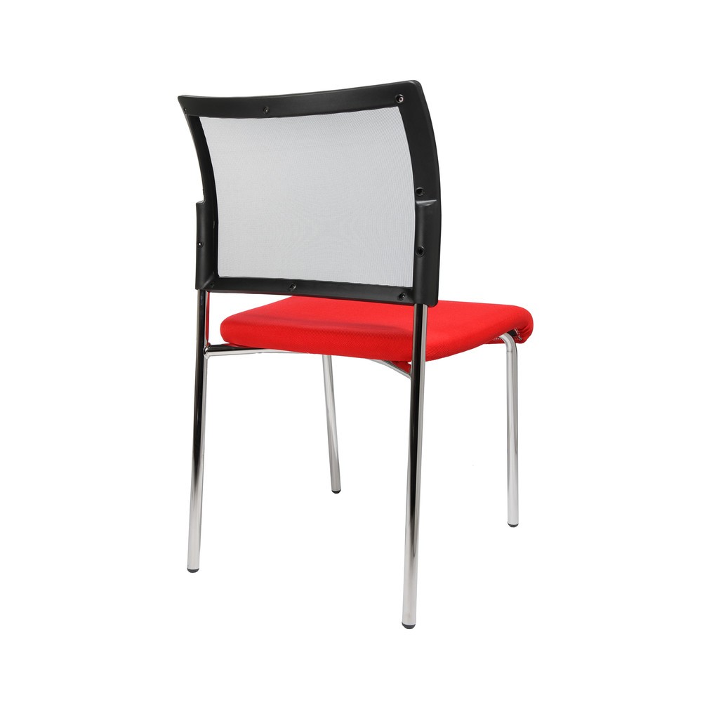 Numéro de l'image du produit 3: Siège visiteur Topstar® Classic avec dossier résille + piètement 4 pieds, rouge