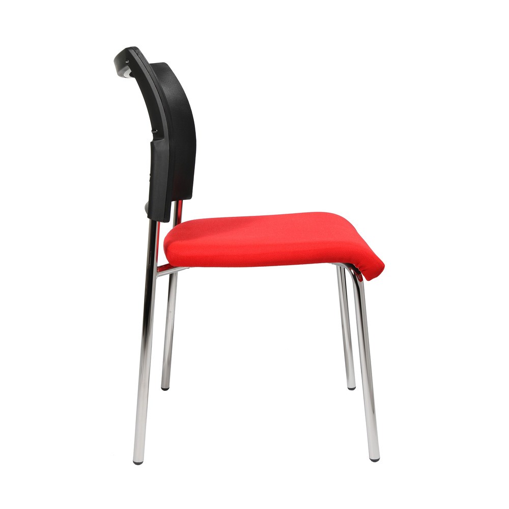 Numéro de l'image du produit 4: Siège visiteur Topstar® Classic avec dossier résille + piètement 4 pieds, rouge