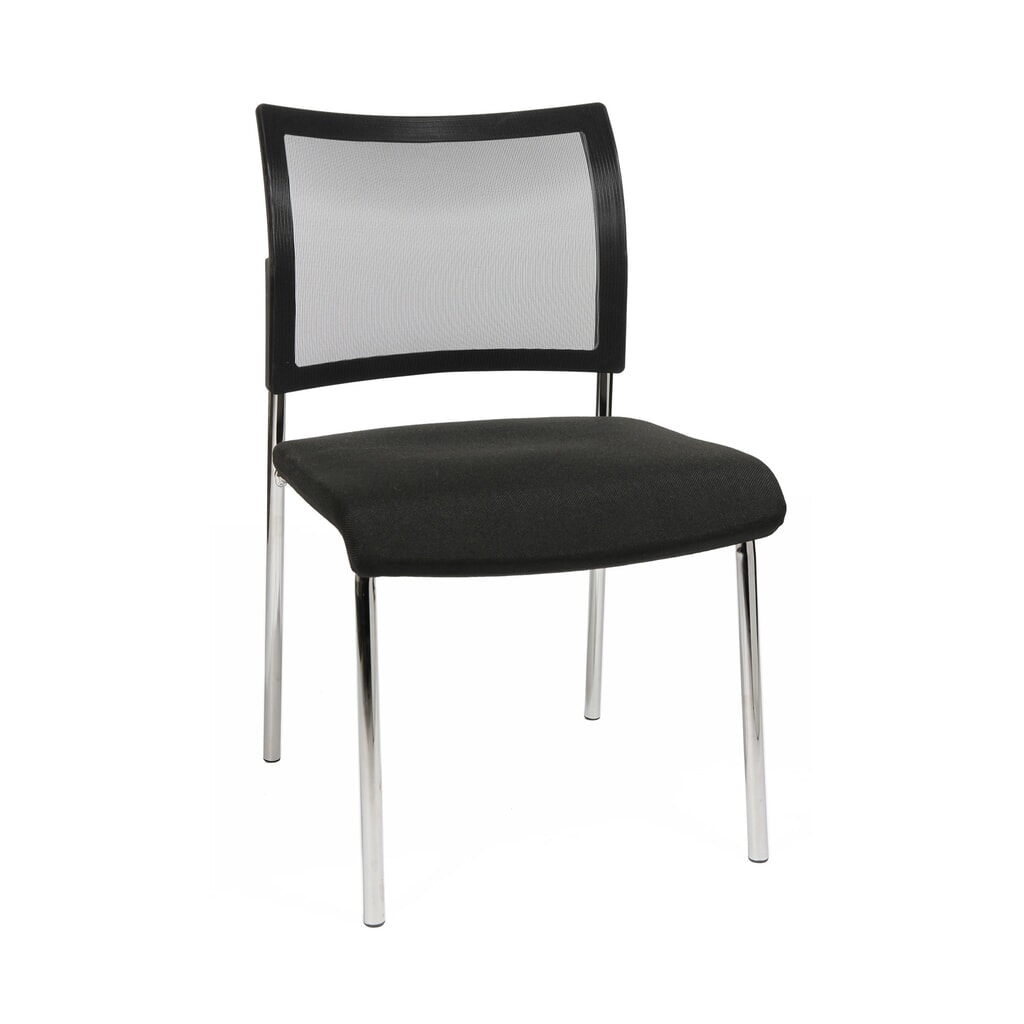 Siège visiteur Topstar® Classic avec dossier résille + piètement 4 pieds, noir N° de l'image du produit 1 : Siège visiteur Topstar® Classic avec dossier résille + piètement 4 pieds, noir
