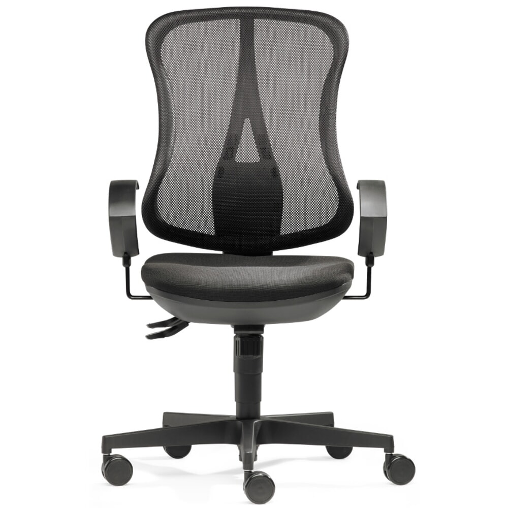 N° de l'image du produit 1 : Chaise de bureau pour disque intervertébral SITWELL STEIFENSAND Flash Net, mécanisme de synchronisation, Dossier résille, capacité de charge 110 kg