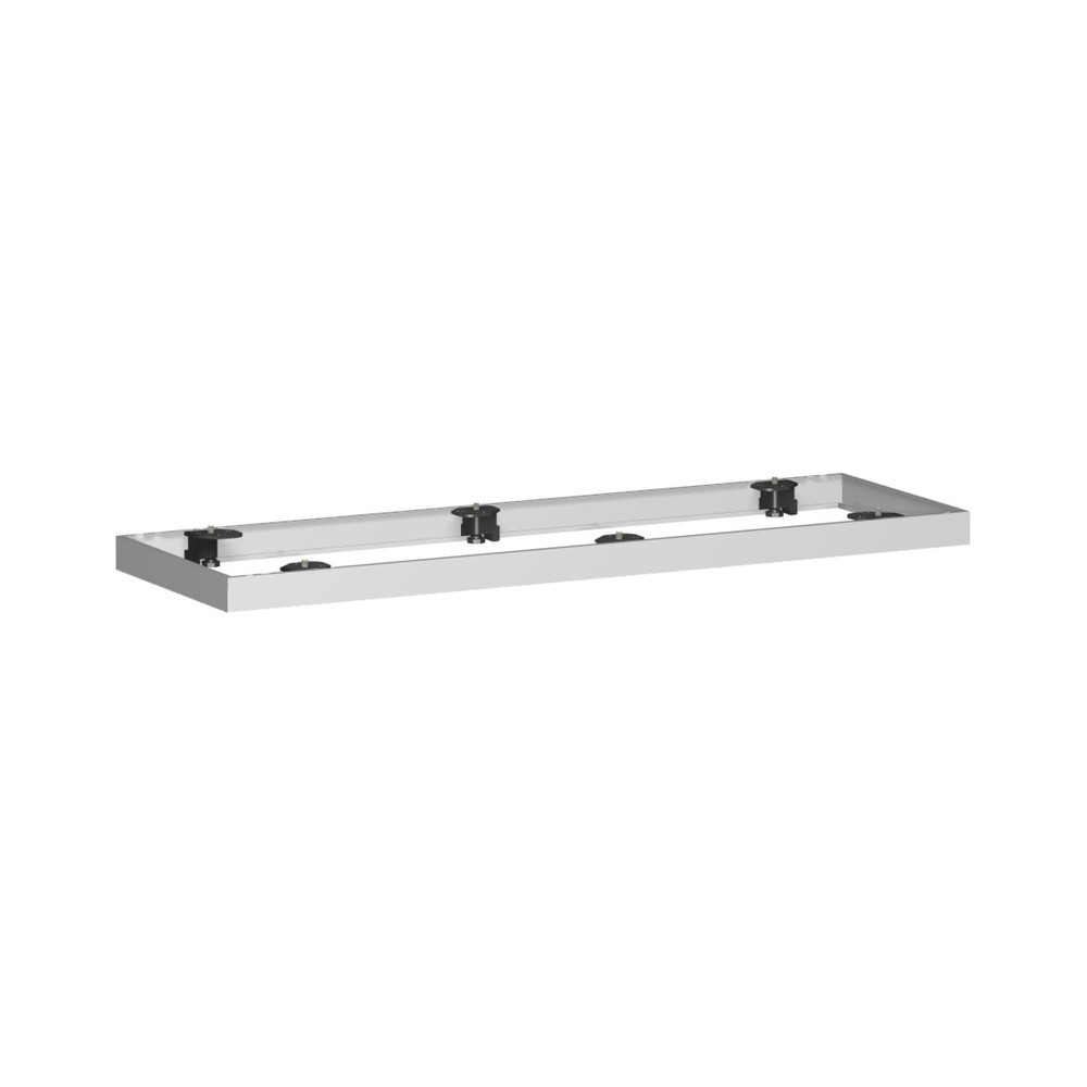 Numéro de l'image du produit 1: Socle métallique pour armoire à volet transversal Profi, l x p 50 x 1 200 mm, argenté