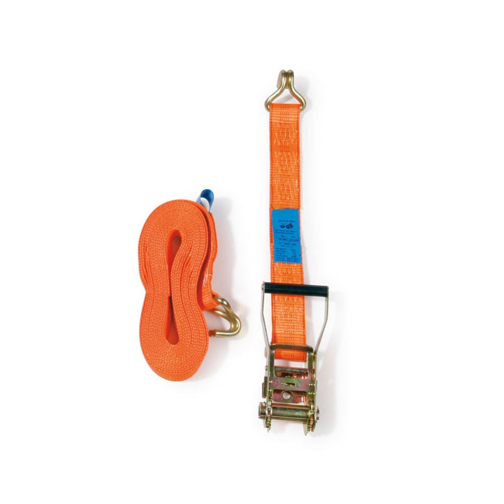 Illustration du produit: Sangle de serrage et d'arrimage, 50 mm x 8 m, crochet pointu, cliquet standard 0,3 m, 2 500/5 000 daN