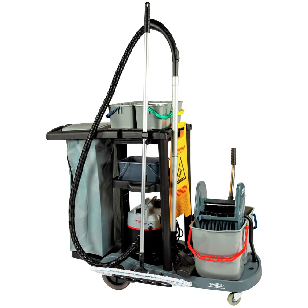 Kit de démarrage pour chariot de nettoyage SPRiNTUS avec aspirateur à poussière N° de l'image du produit 1 : Kit de démarrage pour chariot de nettoyage SPRiNTUS avec aspirateur à poussière