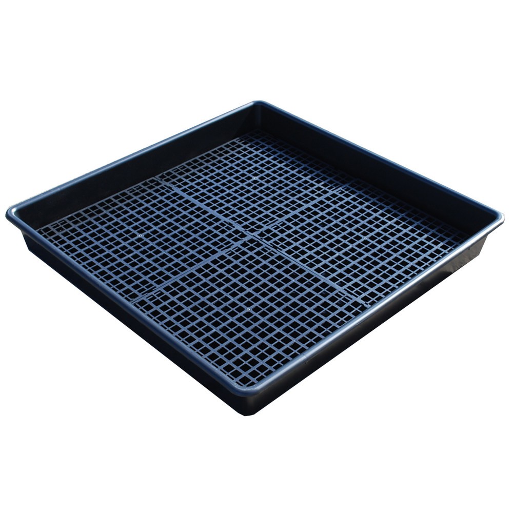 Numéro de l'image du produit 1: Steinbock® Bac de rétention pour petits bidons en PE, avec caillebotis grille en PE, contenance 100 l