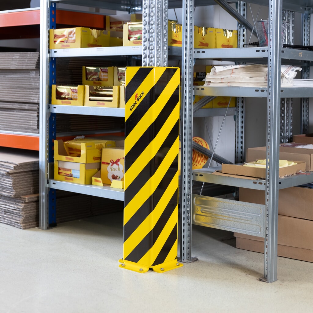 N° de l'image du produit 6 : Coin de protection en acier Steinbock® SAW-1, profilé en U, épaisseur 6 mm, hauteur 800 mm
