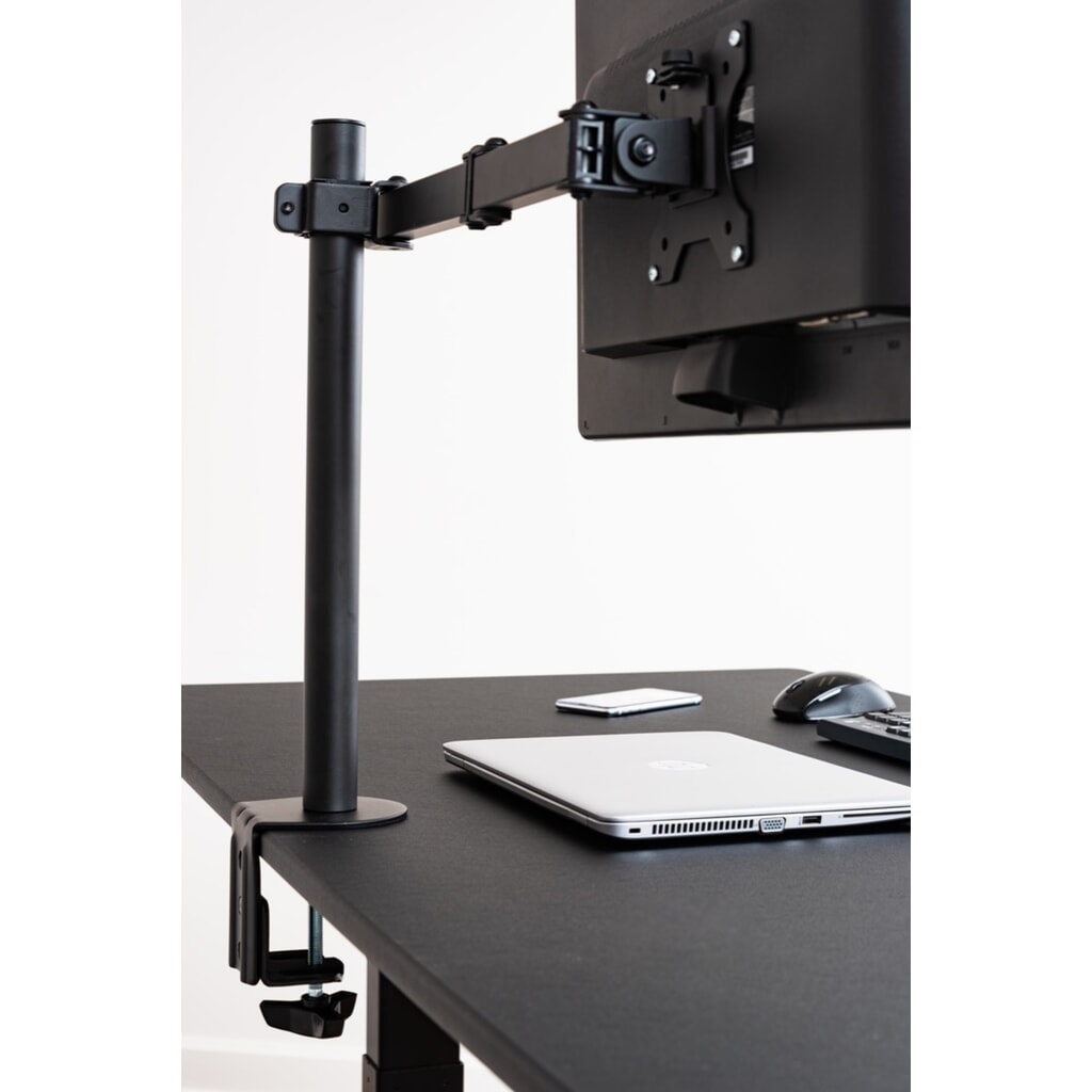 N° de l'image du produit 2 : Support de moniteur pour 1 moniteur, avec fonction d'inclinaison et de rotation, noir