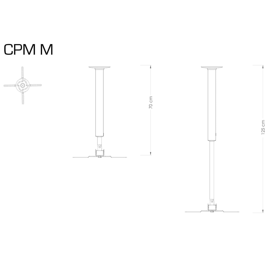 Support de projecteur VCM CPM M, argent N° de l'image du produit 3 : Support de projecteur VCM CPM M, argent