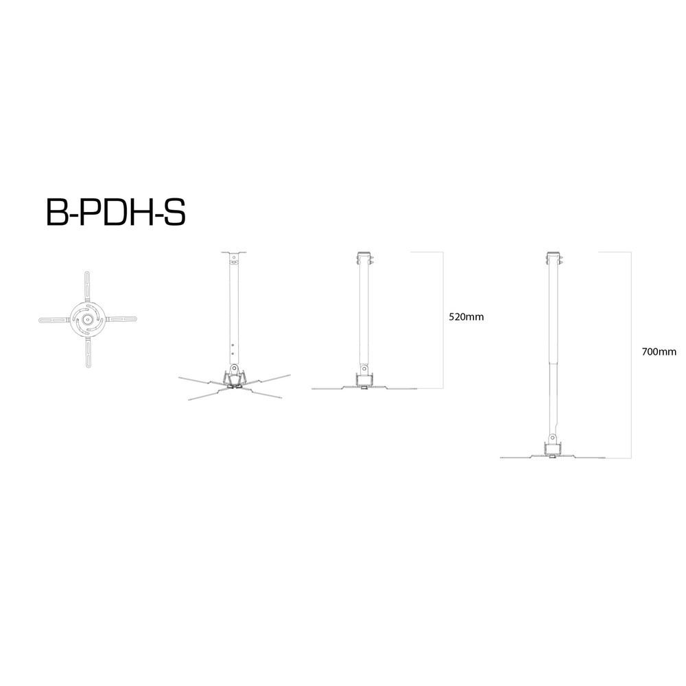 Numéro de l'image du produit 2: Support de projecteur B-PDH-S, anthracite