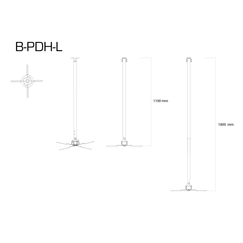 Numéro de l'image du produit 2: Support de projecteur B-PDH-L, anthracite