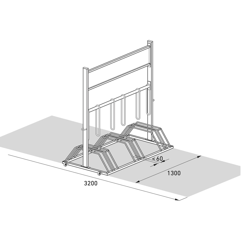 Numéro de l'image du produit 2: Support Vélo promotionnel, aluminium blanc