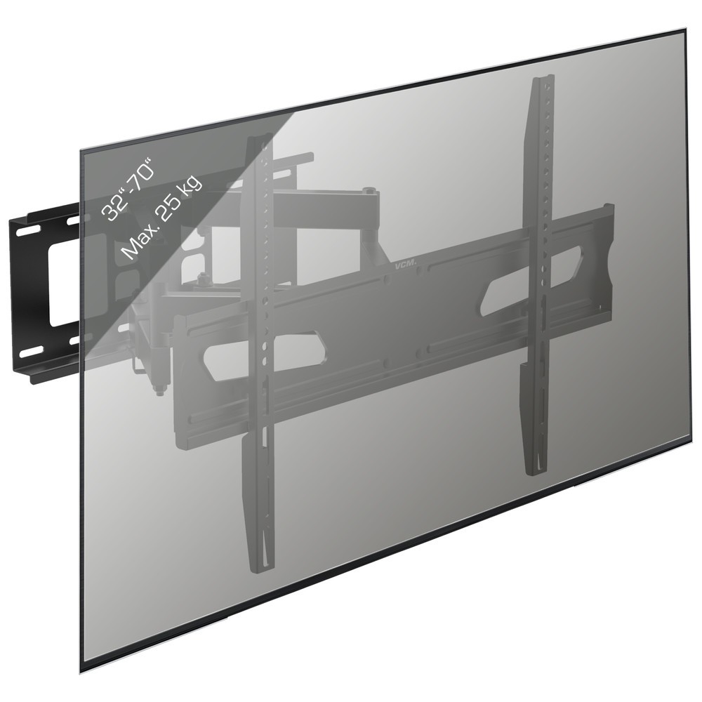 N° de l'image du produit 3 : Support mural B-NS 600 pivotant, inclinable, noir