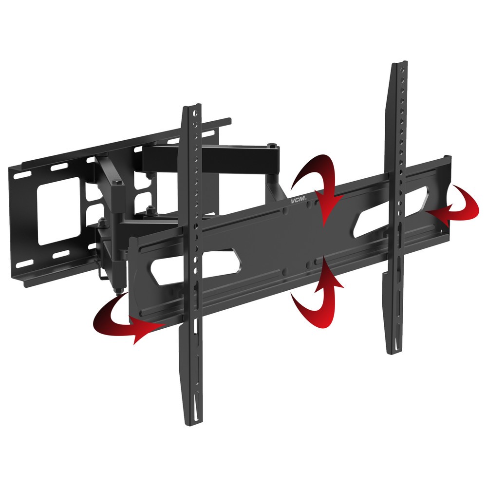 N° de l'image du produit 4 : Support mural B-NS 600 pivotant, inclinable, noir