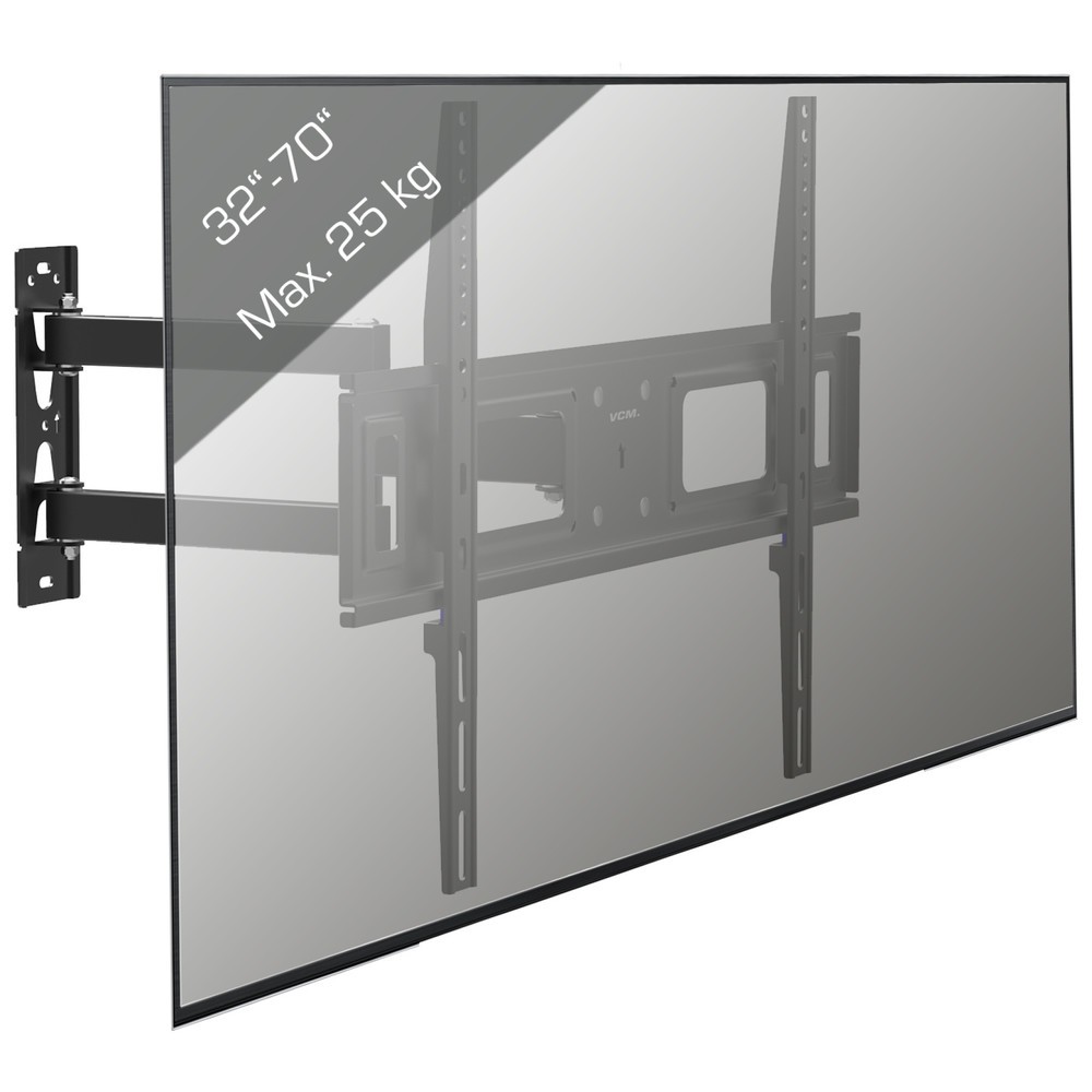 Numéro de l'image du produit 3: Support mural B-SN 600 pivotant, inclinable, noir